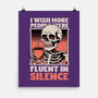 Skull Coffee Silence-None-Matte-Poster-Studio Mootant