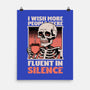 Skull Coffee Silence-None-Matte-Poster-Studio Mootant