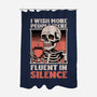 Skull Coffee Silence-None-Polyester-Shower Curtain-Studio Mootant