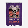 Skull Coffee Silence-None-Polyester-Shower Curtain-Studio Mootant