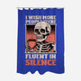 Skull Coffee Silence-None-Polyester-Shower Curtain-Studio Mootant