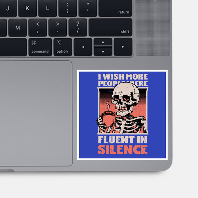 Skull Coffee Silence-None-Glossy-Sticker-Studio Mootant