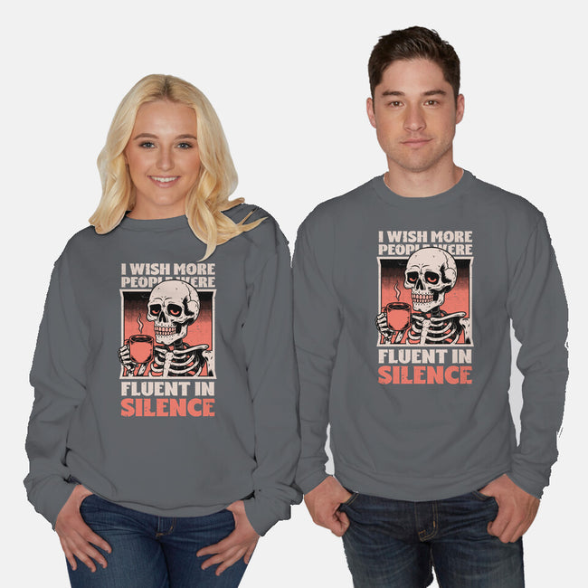 Skull Coffee Silence-Unisex-Crew Neck-Sweatshirt-Studio Mootant