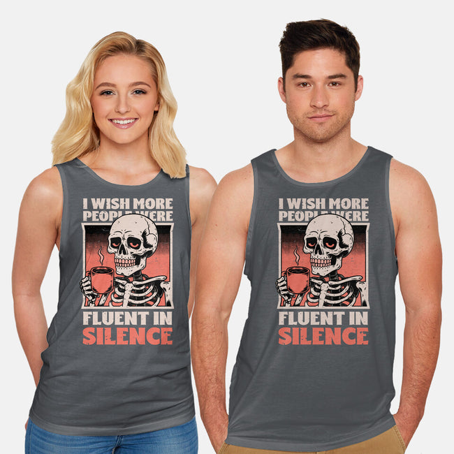 Skull Coffee Silence-Unisex-Basic-Tank-Studio Mootant