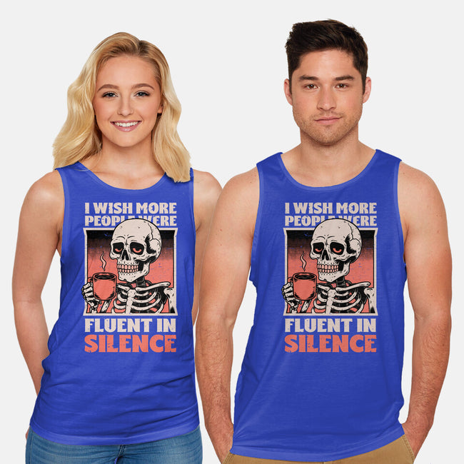 Skull Coffee Silence-Unisex-Basic-Tank-Studio Mootant