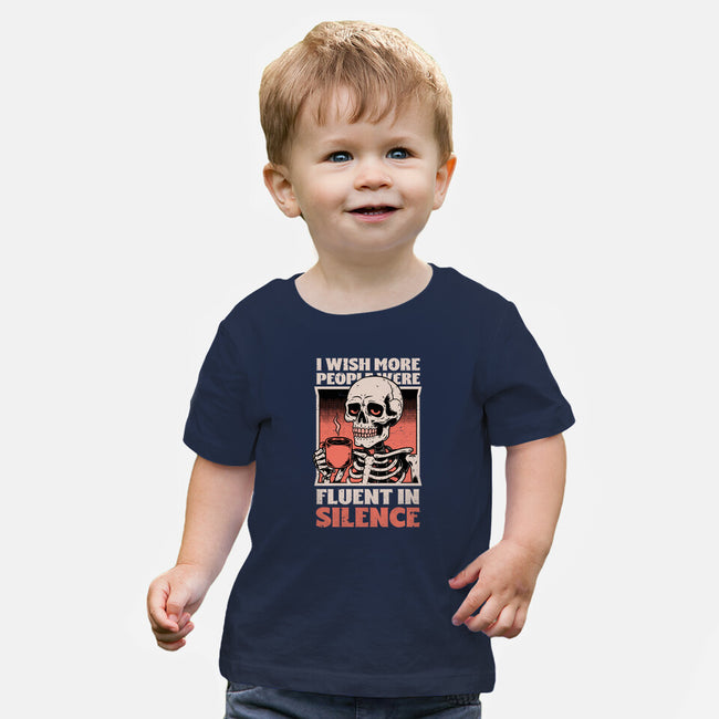 Skull Coffee Silence-Baby-Basic-Tee-Studio Mootant