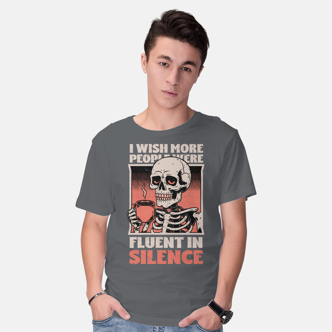 Skull Coffee Silence-Mens-Basic-Tee-Studio Mootant