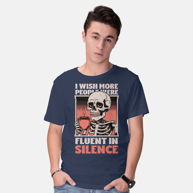 Skull Coffee Silence-Mens-Basic-Tee-Studio Mootant