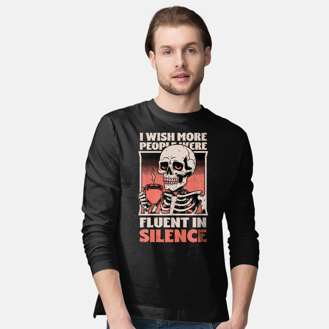 Skull Coffee Silence-Mens-Long Sleeved-Tee-Studio Mootant