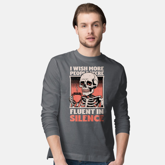 Skull Coffee Silence-Mens-Long Sleeved-Tee-Studio Mootant