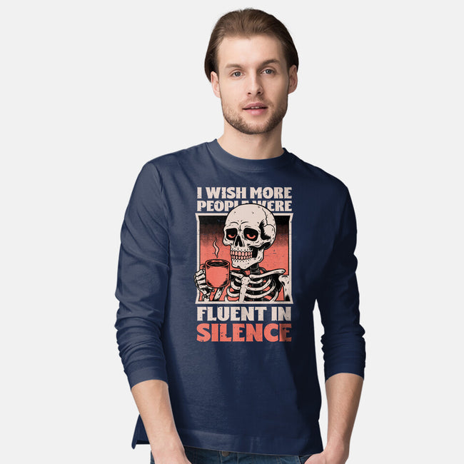 Skull Coffee Silence-Mens-Long Sleeved-Tee-Studio Mootant