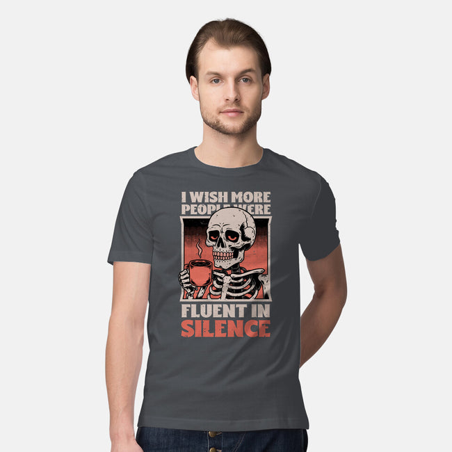Skull Coffee Silence-Mens-Premium-Tee-Studio Mootant