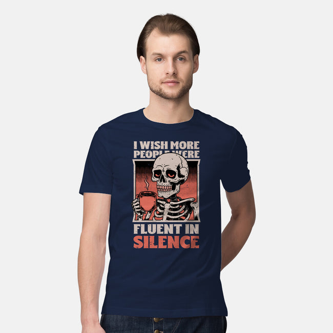 Skull Coffee Silence-Mens-Premium-Tee-Studio Mootant