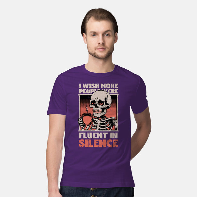 Skull Coffee Silence-Mens-Premium-Tee-Studio Mootant