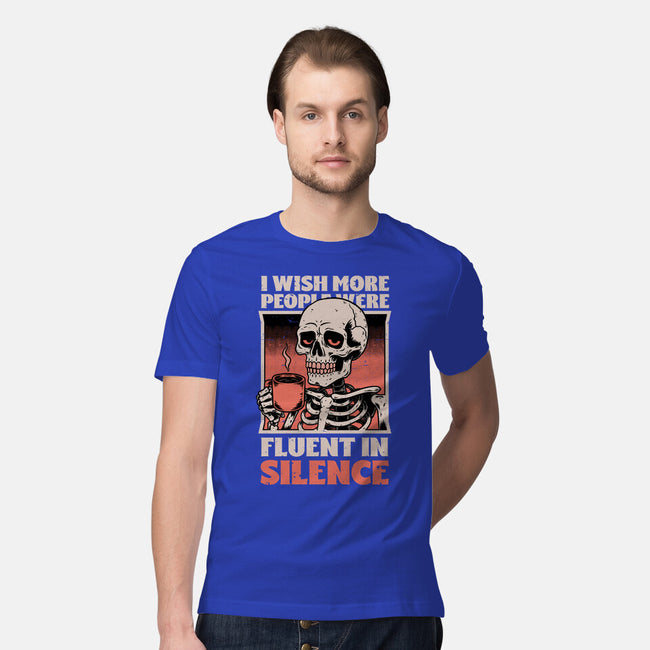 Skull Coffee Silence-Mens-Premium-Tee-Studio Mootant