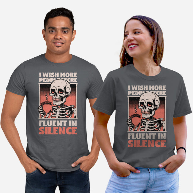 Skull Coffee Silence-Unisex-Basic-Tee-Studio Mootant
