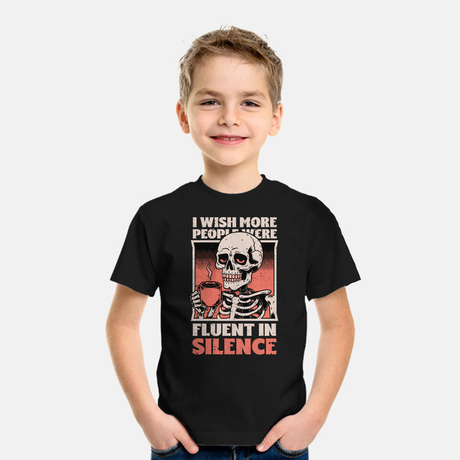 Skull Coffee Silence-Youth-Basic-Tee-Studio Mootant