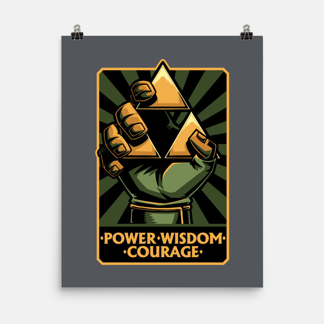 Elf Game Triangle-None-Matte-Poster-Studio Mootant