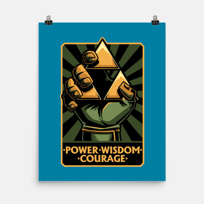 Elf Game Triangle-None-Matte-Poster-Studio Mootant