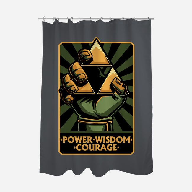 Elf Game Triangle-None-Polyester-Shower Curtain-Studio Mootant