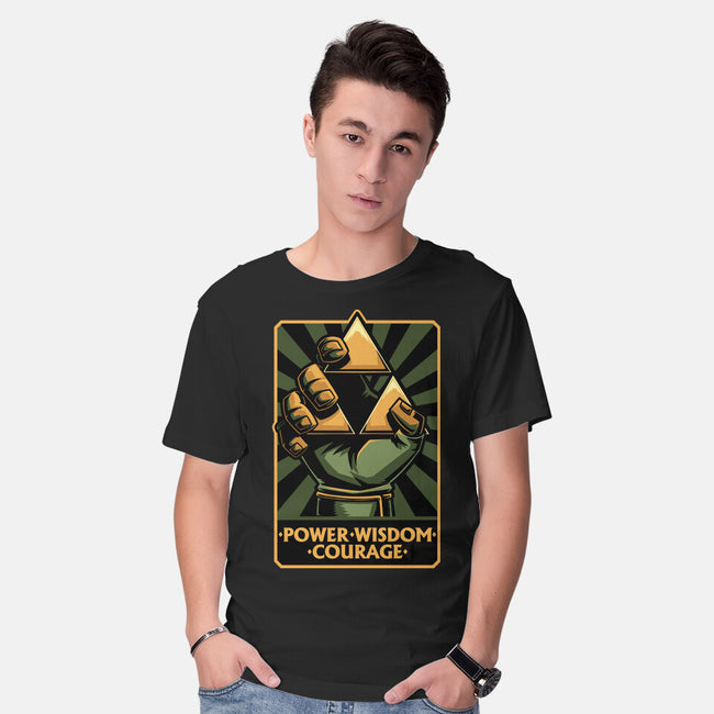 Elf Game Triangle-Mens-Basic-Tee-Studio Mootant