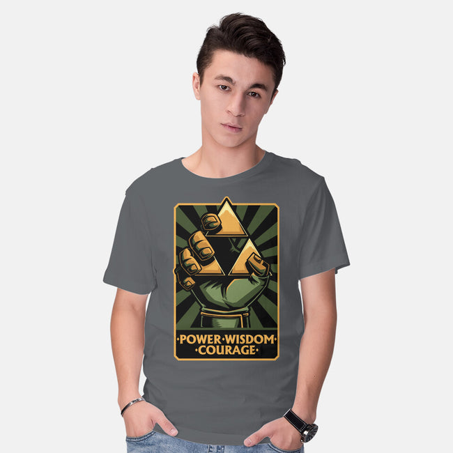 Elf Game Triangle-Mens-Basic-Tee-Studio Mootant