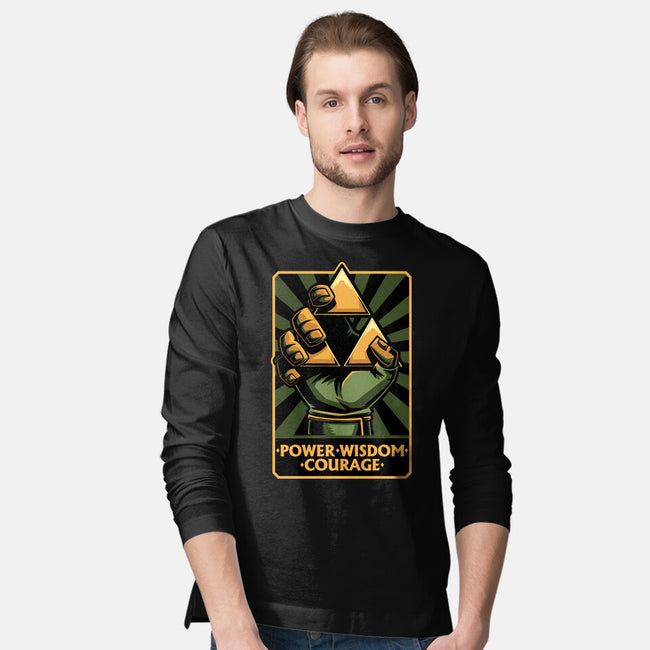 Elf Game Triangle-Mens-Long Sleeved-Tee-Studio Mootant