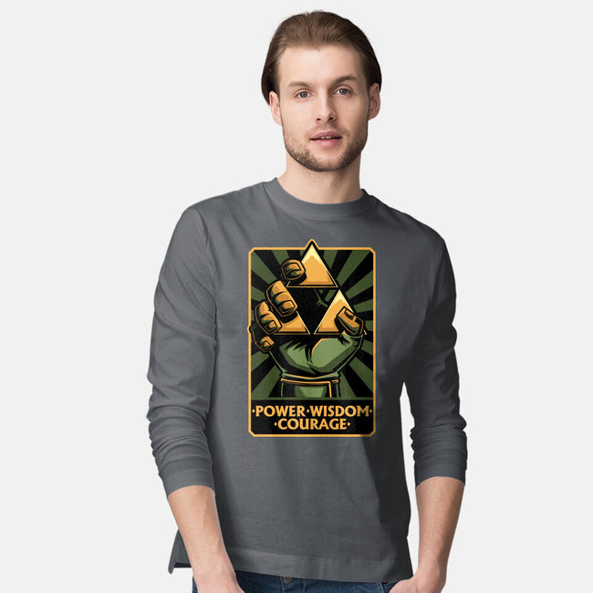 Elf Game Triangle-Mens-Long Sleeved-Tee-Studio Mootant