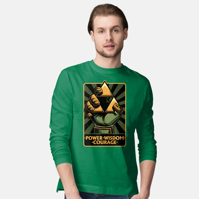 Elf Game Triangle-Mens-Long Sleeved-Tee-Studio Mootant