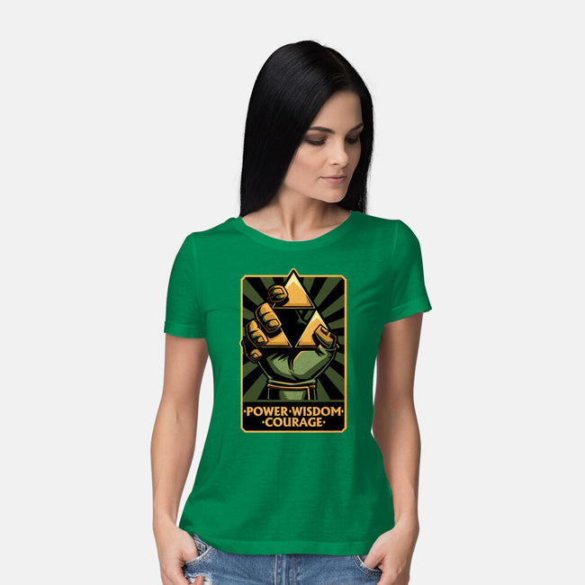 Elf Game Triangle-Womens-Basic-Tee-Studio Mootant