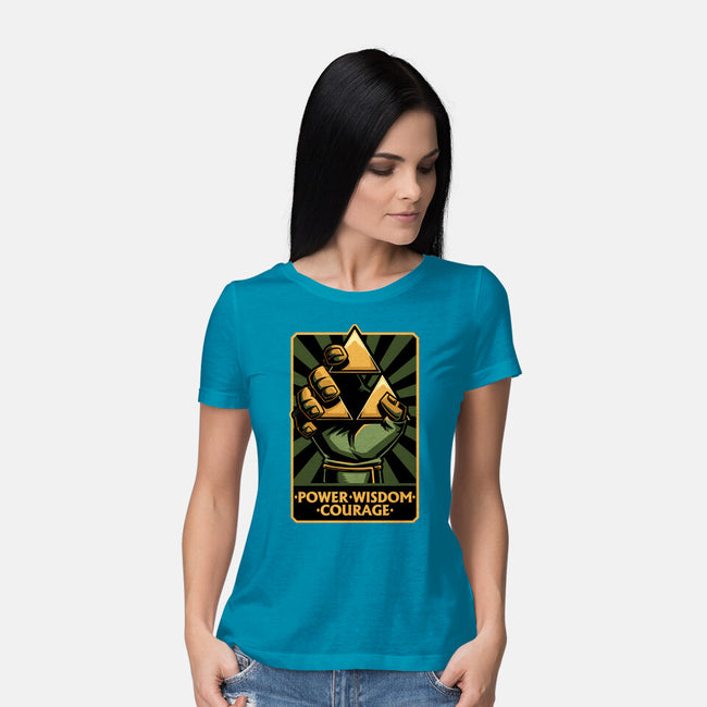 Elf Game Triangle-Womens-Basic-Tee-Studio Mootant