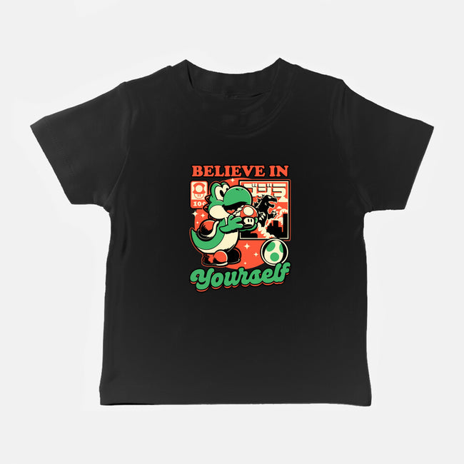 Dinosaur Kaiju Game-Baby-Basic-Tee-Studio Mootant