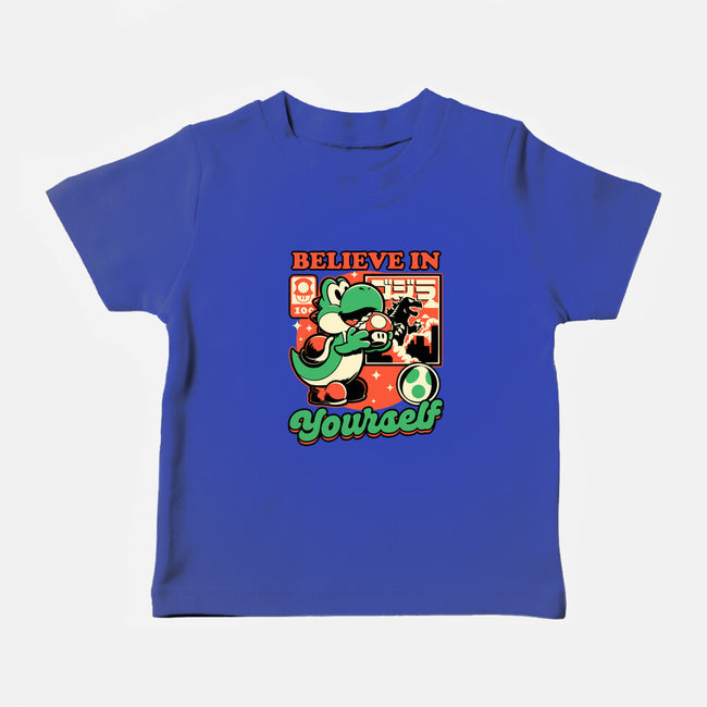 Dinosaur Kaiju Game-Baby-Basic-Tee-Studio Mootant