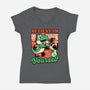 Dinosaur Kaiju Game-Womens-V-Neck-Tee-Studio Mootant