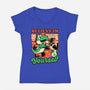 Dinosaur Kaiju Game-Womens-V-Neck-Tee-Studio Mootant