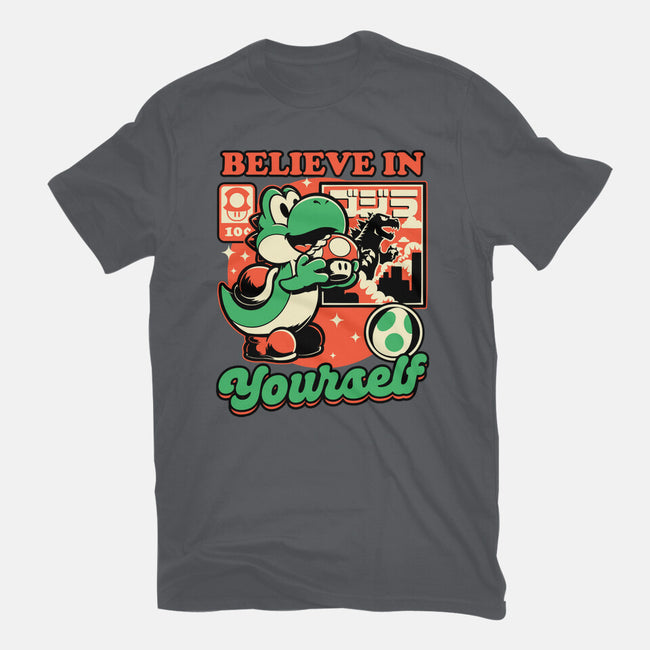 Dinosaur Kaiju Game-Mens-Heavyweight-Tee-Studio Mootant