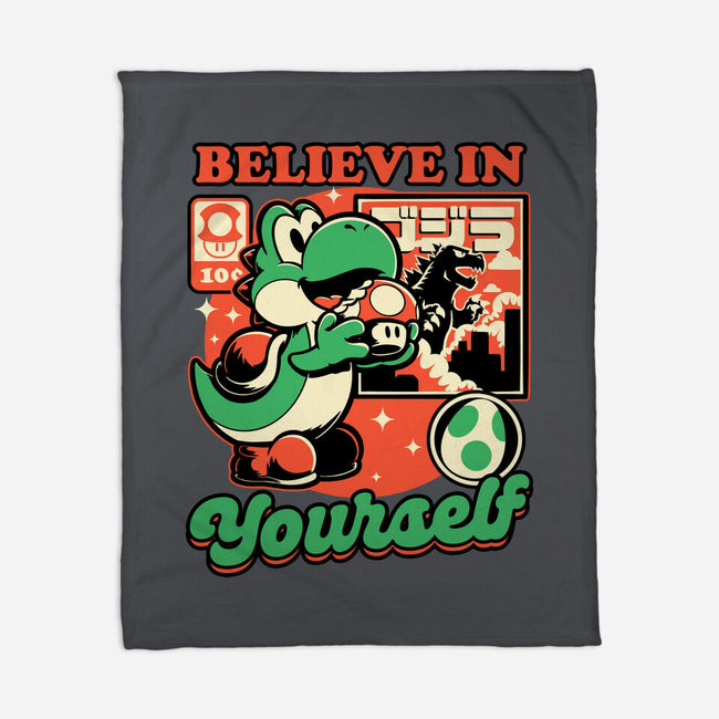 Dinosaur Kaiju Game-None-Fleece-Blanket-Studio Mootant