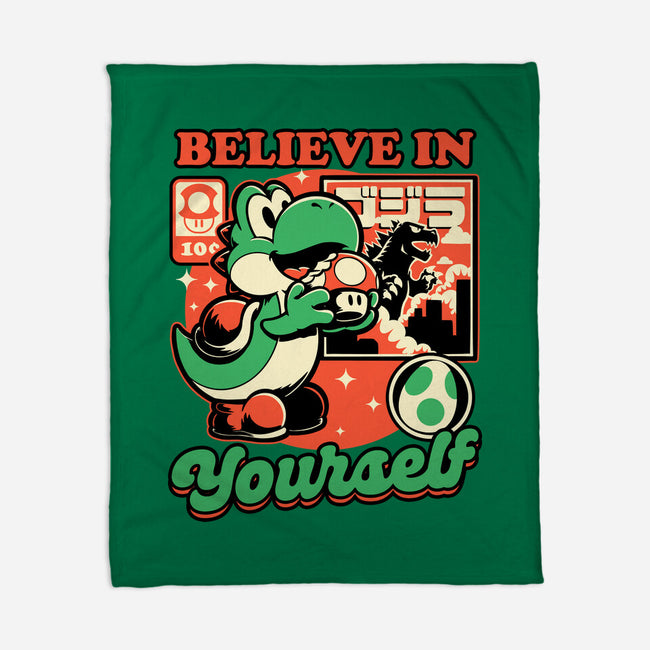 Dinosaur Kaiju Game-None-Fleece-Blanket-Studio Mootant