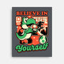 Dinosaur Kaiju Game-None-Stretched-Canvas-Studio Mootant