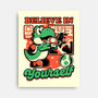 Dinosaur Kaiju Game-None-Stretched-Canvas-Studio Mootant