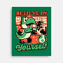 Dinosaur Kaiju Game-None-Stretched-Canvas-Studio Mootant