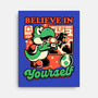 Dinosaur Kaiju Game-None-Stretched-Canvas-Studio Mootant