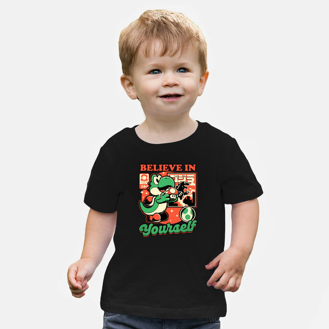 Dinosaur Kaiju Game-Baby-Basic-Tee-Studio Mootant