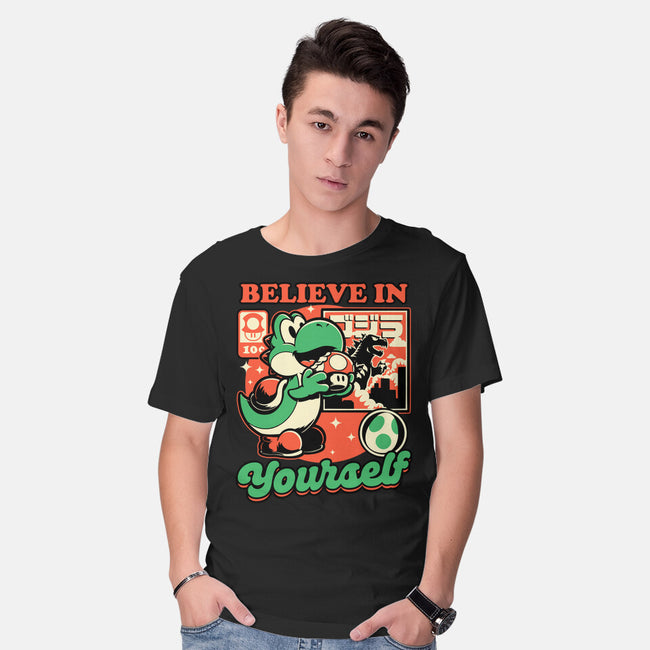 Dinosaur Kaiju Game-Mens-Basic-Tee-Studio Mootant