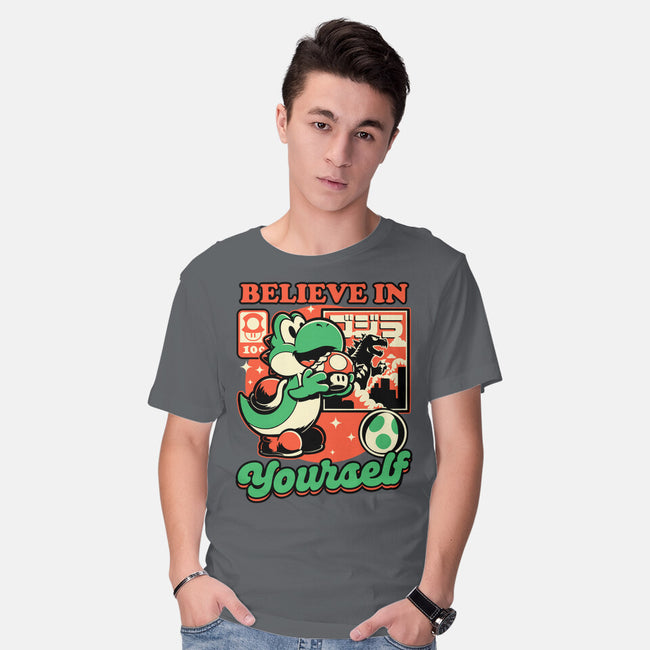 Dinosaur Kaiju Game-Mens-Basic-Tee-Studio Mootant