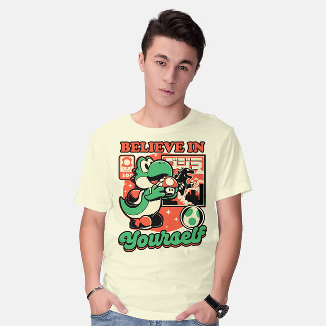 Dinosaur Kaiju Game-Mens-Basic-Tee-Studio Mootant