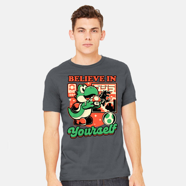 Dinosaur Kaiju Game-Mens-Heavyweight-Tee-Studio Mootant