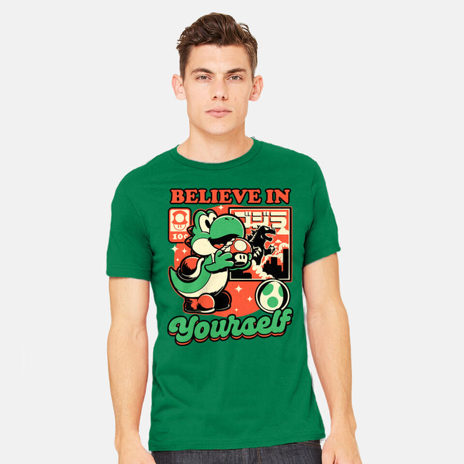 Dinosaur Kaiju Game-Mens-Heavyweight-Tee-Studio Mootant