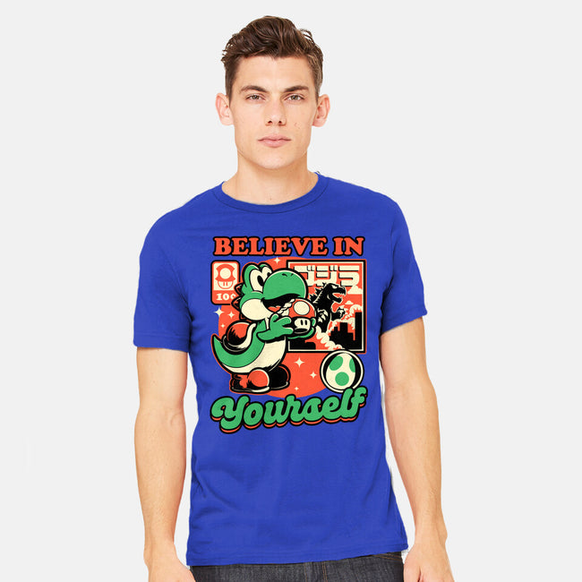Dinosaur Kaiju Game-Mens-Heavyweight-Tee-Studio Mootant