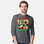 Dinosaur Kaiju Game-Mens-Long Sleeved-Tee-Studio Mootant